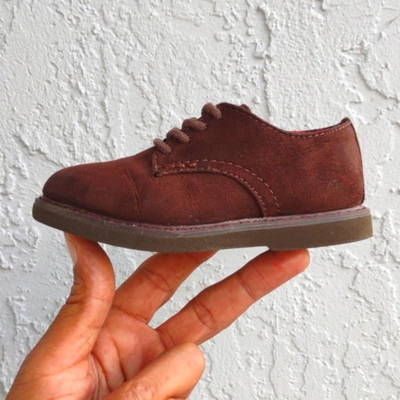 Cole Haan/Nike  Toddler Lil Shane Cognac Suede Oxfords (Nike Air Sole) - Picture 1 of 16